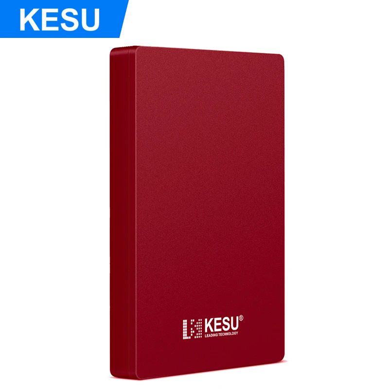 Red Color KESU 2.5 Portable External Hard Drive Disk 80GB 120GB 160GB 250GB 320GB 500GB 1TB 2TB, High Speed USB3.0 Storage HDD