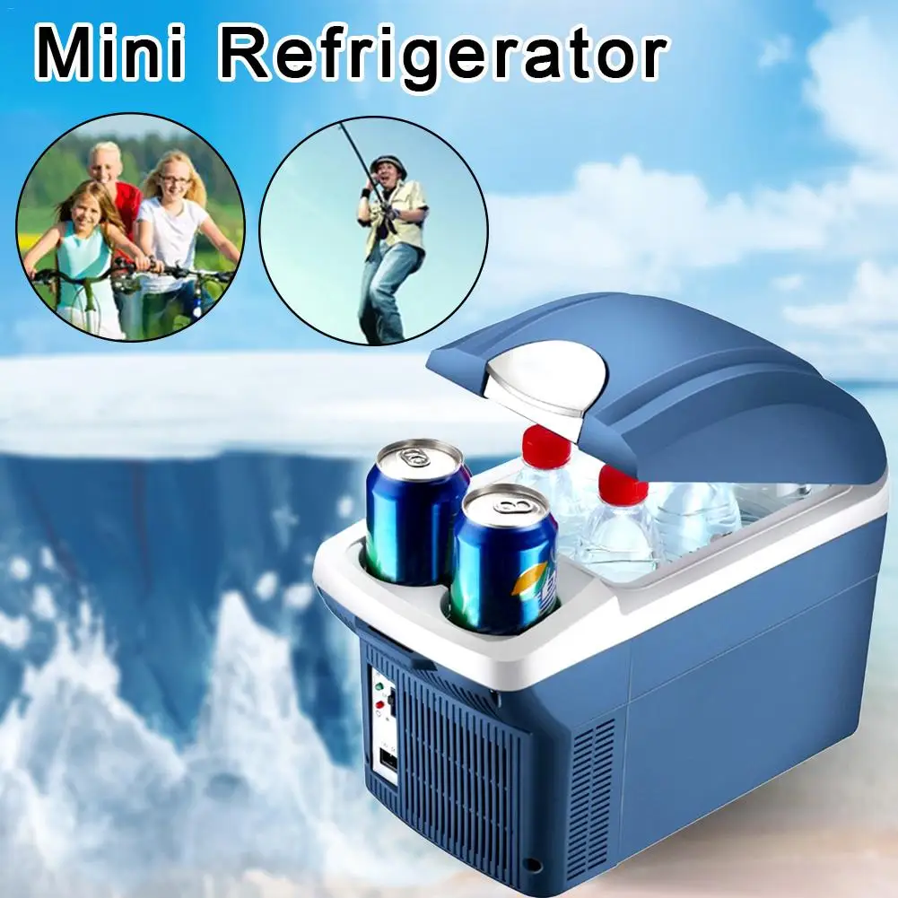 ^*Best Offers 8L Mini Portable Car Refrigerator Freezer Heater Mini Fridge Cooler Warmer Electric Fridge Portable Car Refrigerator