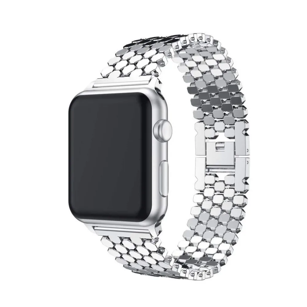 Ремешок из нержавеющей стали для apple watch 5 4 band 44 мм 40 браслет iwatch 3/2/1 42 38 аксессуары