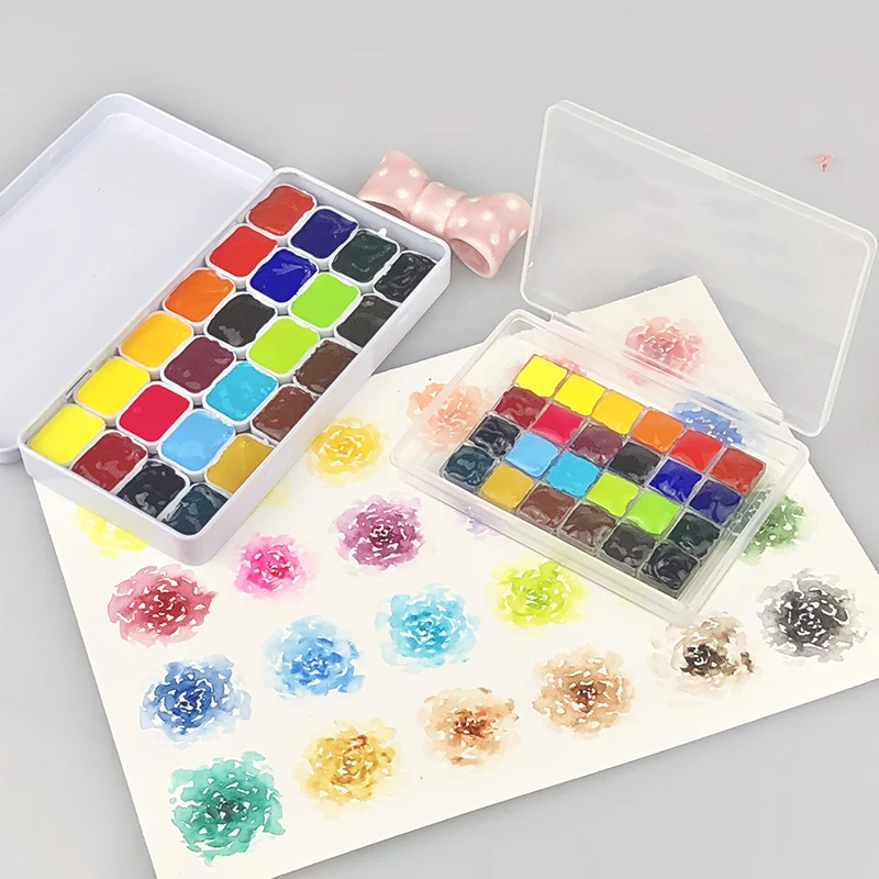 Günstige Rubens Aquarell Pigment Solide 24 Farbe Candy Farbe Basis Farbe Tragbare Student Professionelle Gemälde Kunst Liefert