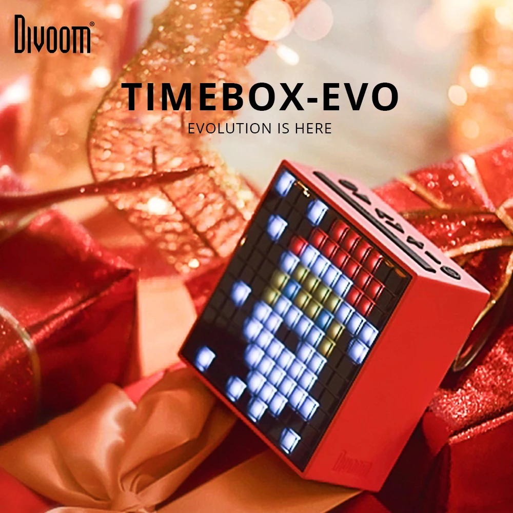 

Divoom Pixel Timebox Evo Art Speaker Portable Speaker Wireless Bluetooth LED Screen Alarm Clock With App For IOS Android System