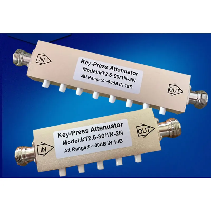 SMA/N type RF adjustable attenuator 0 90dB step adjustable attenuator / button adjustable
