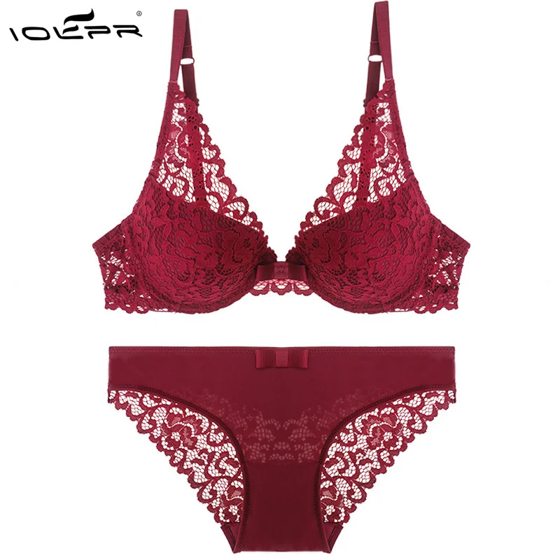 IOLPR Lace women Lingerie Bra Set Women Sexy Push Up Bras Underwear