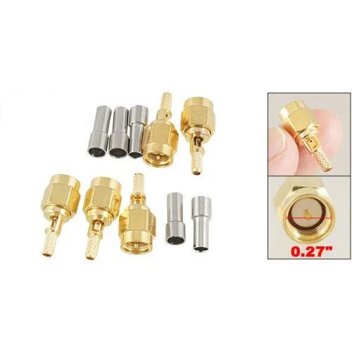 LIXF HOT New 5 x SMA Male Straight Crimp RG174 RG188 RG316 LMR100 RF Coax Connector | Обустройство дома
