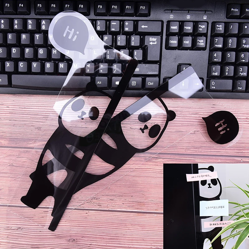 Panda Post Memo Computer Display Screen Sticker Cute 3d Wall Stickers Multifunctional Bookmark Notes Message Board