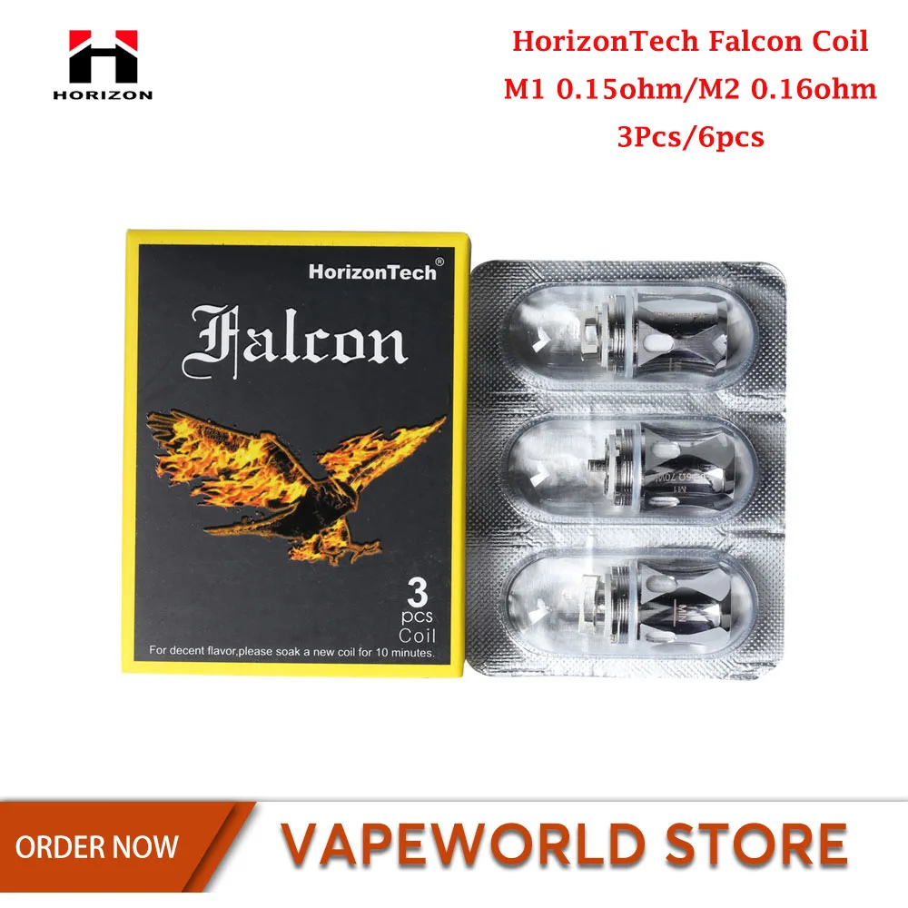 

3Pcs/6Pcs Original HorizonTech Falcon M1 0.15ohm/M2 0.16ohm Mesh M-Triple Core Head E Cigarette For HorizonTech Falcon Tank
