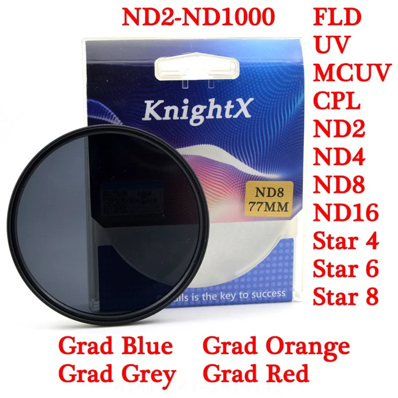 KnightX Star камера фильтр UV CPL объектив Комплект dslr аксессуары для Nikon Canon EOS sony 49 мм 52 мм 55 мм 58 мм 62 мм 67 мм 72 мм 77 мм