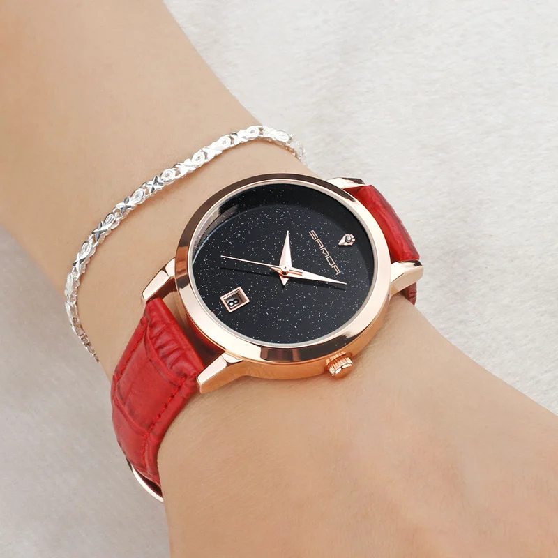 Tanie SANDA 2018 modne zegarki damskie zegarki damskie luksusowe marki zegarek kwarcowy kobiety zegar Relogio Feminino Montre Femme