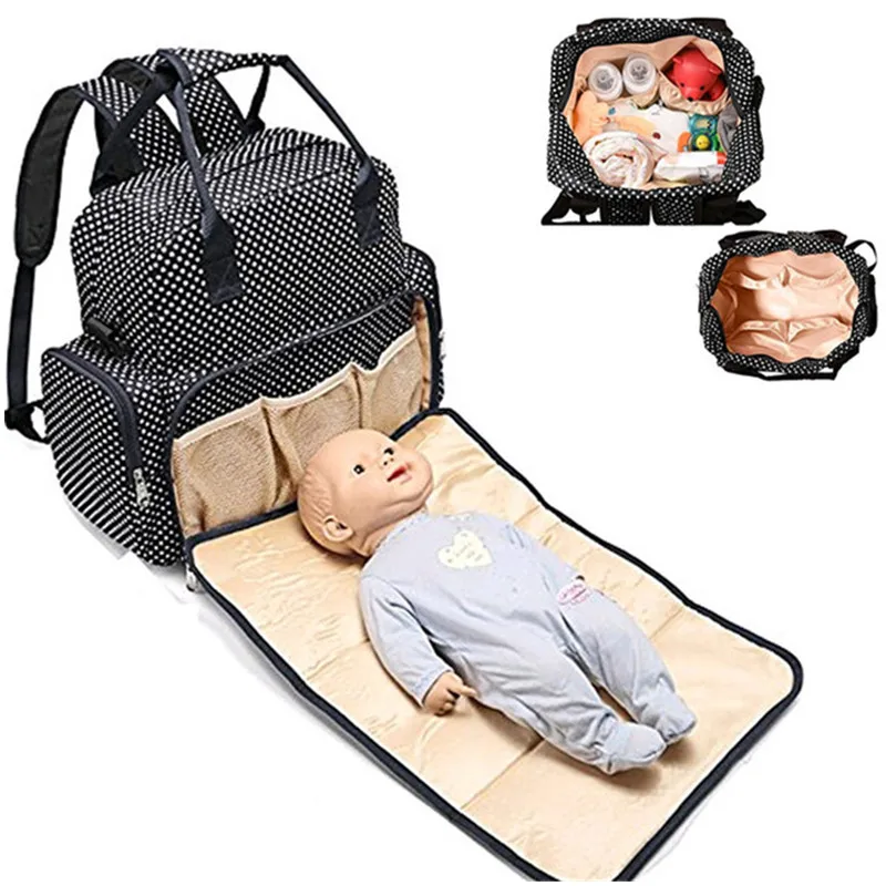 

Multifunctional Mummy Bag Large Capacity Backpack Diaper Bag Waterproof Baby Nappy Bag With Changing Pad Stroller Bag Outgoing