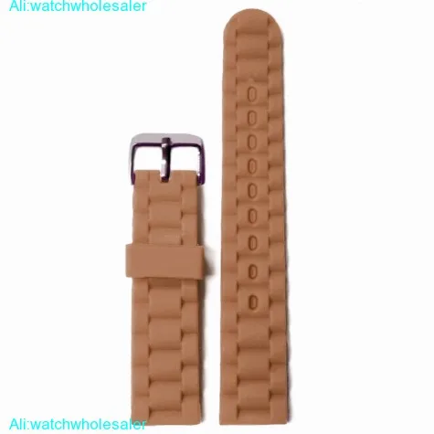 20mm Chocolate Brown Silicone Jelly Rubber Unisex Watch Band Straps WB1060S20JB