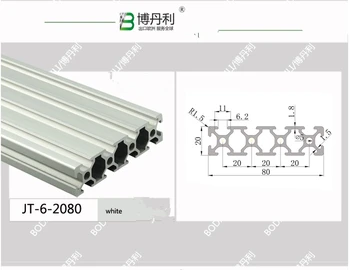 

V slot aluminum profile extrusion 2080 Price/meter clear anodized/black open building delrin v-slot wheel