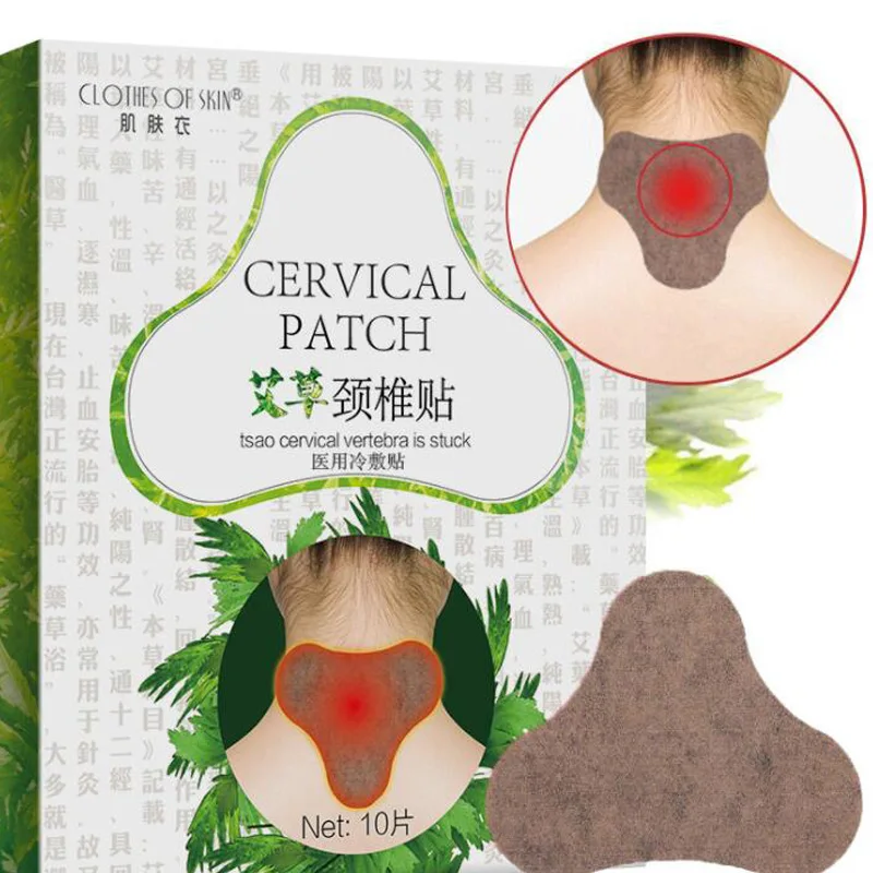

10pcs/box 2019 New Knee Moxa Moxibustion Plaster Leg Pain Relief Wormwood Sticker Self Heating Warming Meridians Patches Plaster