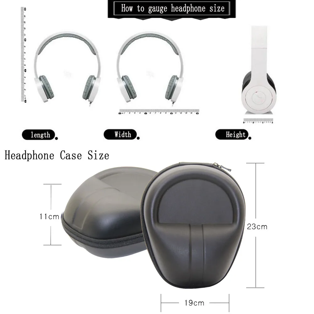 Earphone Storage Portable Bag For Audio Technica ATH-ANC9 ANC27 ANC29 ATH-ANC7B ATH-MSR7GM MSR7NC Headphone Carry Pouch Case (7)