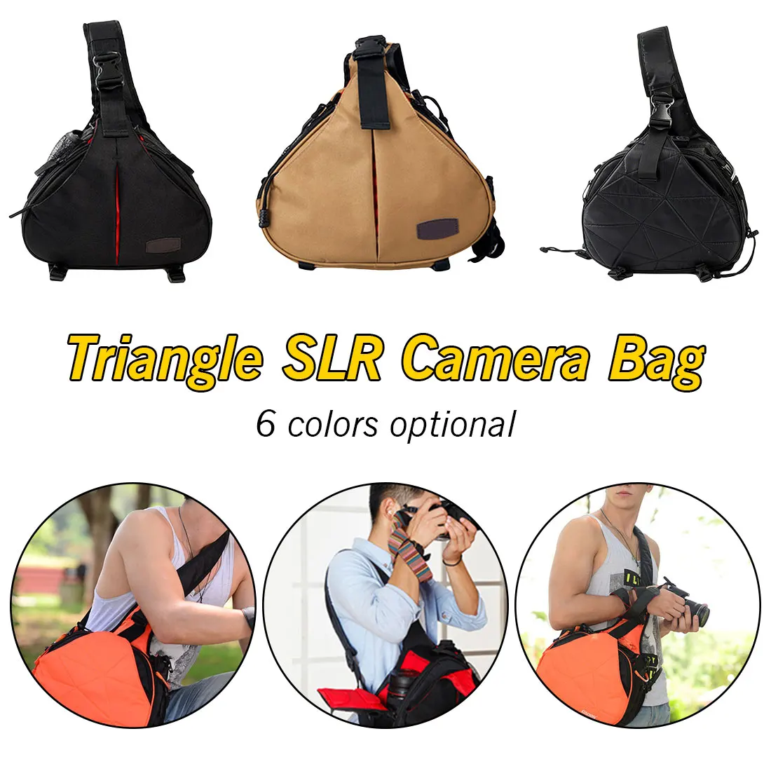 

Universal Digital Camera Bag Large Capacity Triangle Shoulder Bag Waterproof Travel Sling Camera Bag for Canon Nikon SONY