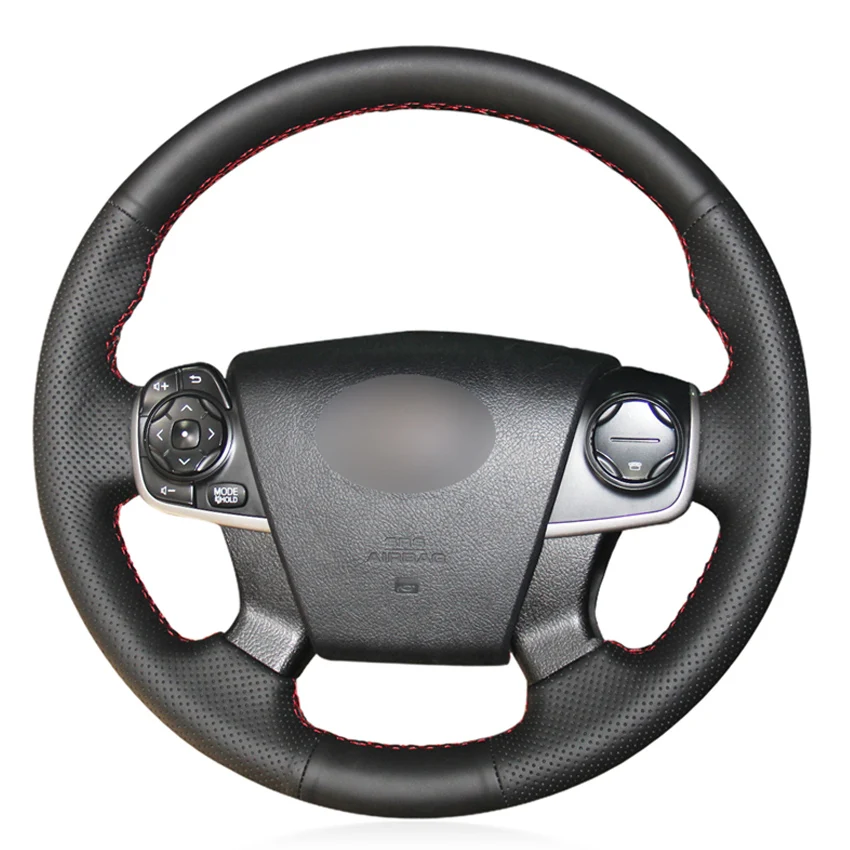

Black PU Faux Leather DIY Handsewing Car Steering Wheel Cover for Toyota Camry 2012 2013 2014