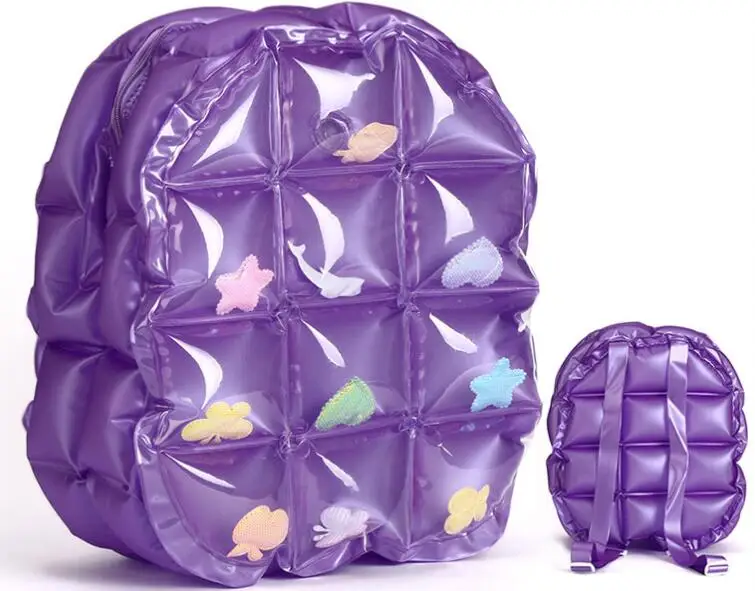 

Inflatable Waterproof Backpack for child Swim Helper Cartoon Outdoor Beach Backpack Swimwear Goggles Bag Storage