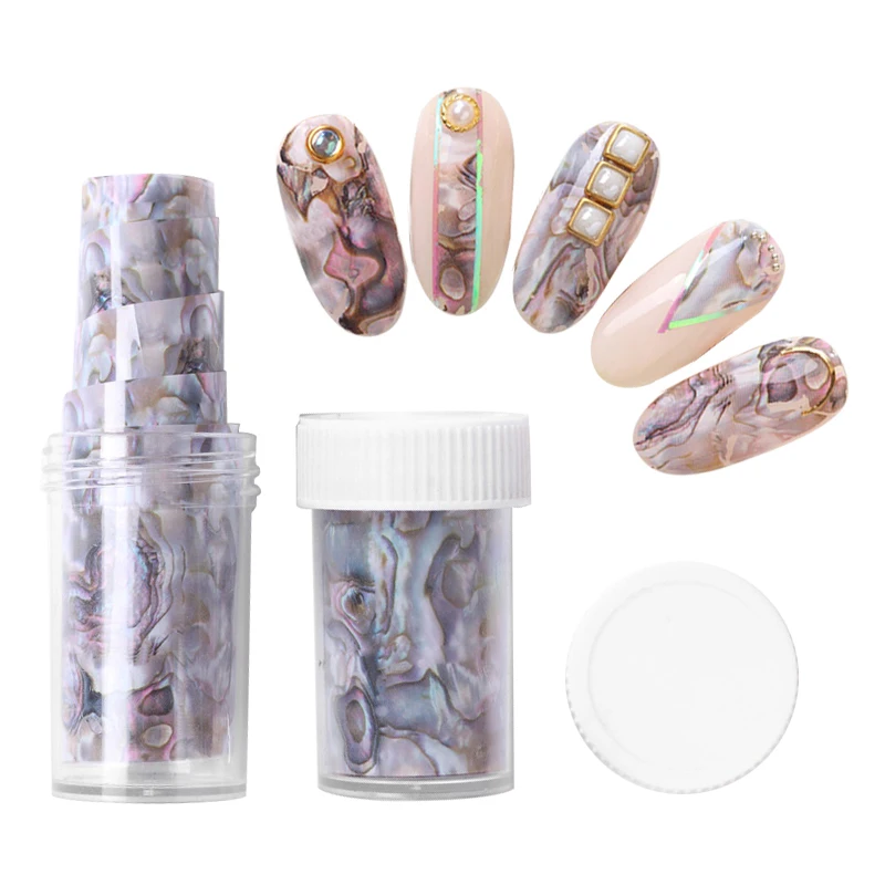 

Shell Nail Foils Starry Sky Nail Transfer Stickers Decals Wraps Paper Marble Pattern DIY Nail Tips Manicure