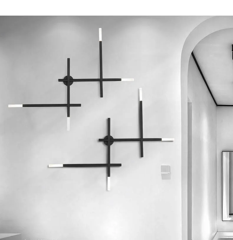 Современный скандинавский светодиодный настенный светильник в виде железной трубы, ночной Светильник для спальни, гостиной, прохода, бра, светильник, Настенный декор, искусство