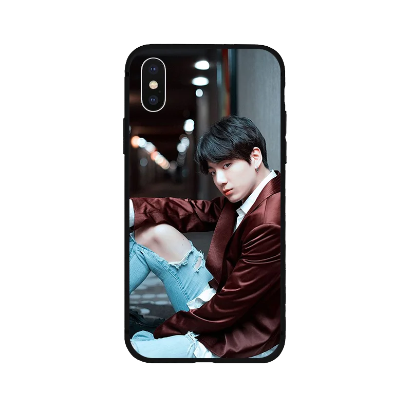 Euphoria Jungkook kim namjun KPOP, мягкий черный чехол из ТПУ для Apple iPhone X, XR, XS MAX, 7, 8, 7 plus, 6, 6S Plus, 5, 5S, SE - Цвет: 1375