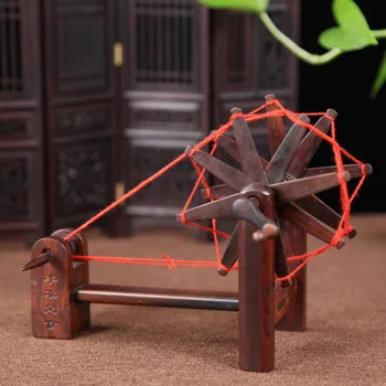 

Miniature furniture model of Burma rosewood (spinning wheel)