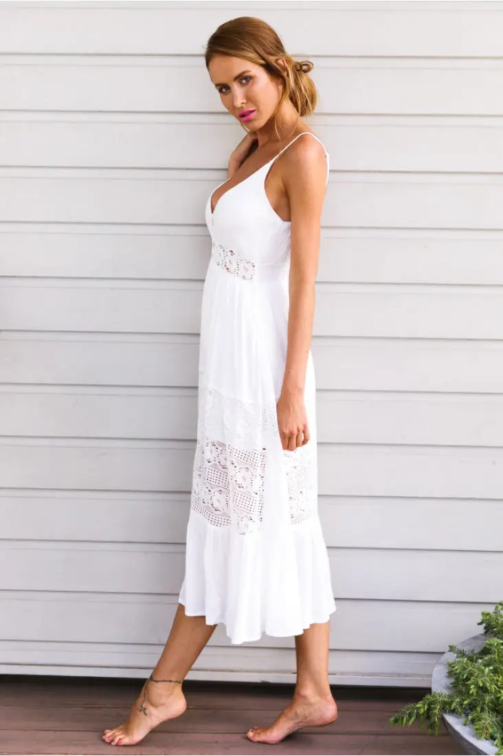 white summer dress size 16