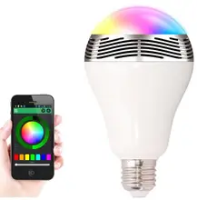 Wireless bluetooth 9W LED speaker bulb Audio Speaker E27 RGBW music playing & Lighting Smart Colorful Bubble Ball Lamp 4 Colors