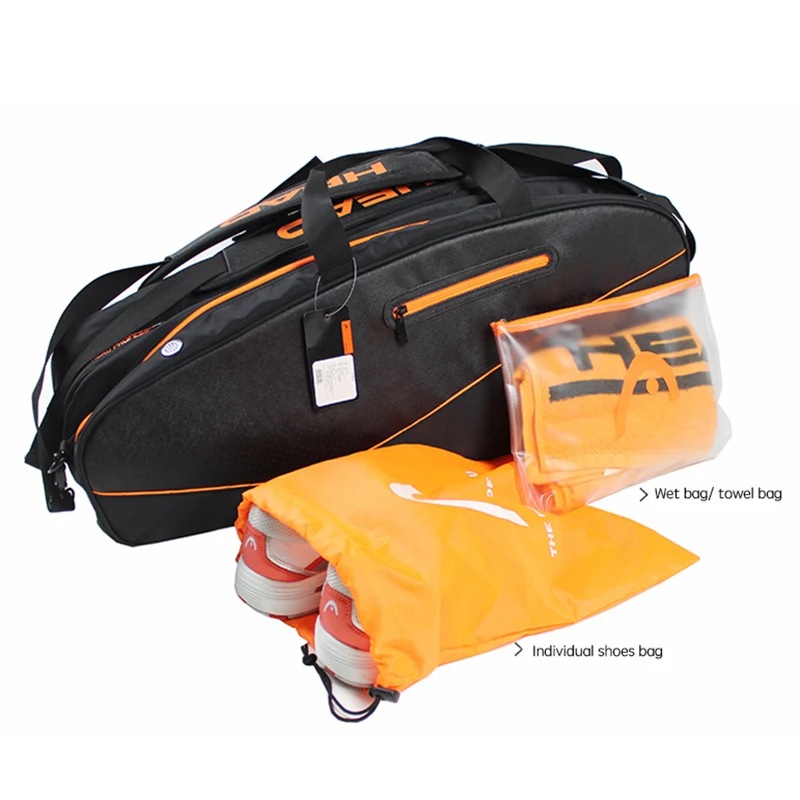 Головной 9 ракеток теннисная сумка с обувью Мужская ts также для бадминтона все спортивные аксессуары в Мужской теннисный рюкзак