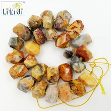 Lii Ji Crazy Agate неправильной формы граненый большой камень россыпью бусины около 12-23 мм для DIY изготовления ювелирных изделий около 39 см