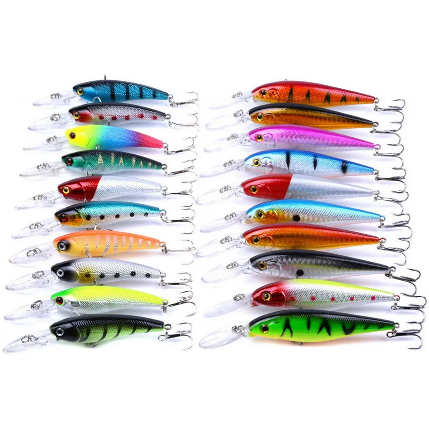 20 шт. набор наживки для смешанной рыбалки воблер Crankbait Swimbait Minnow жесткие приманки