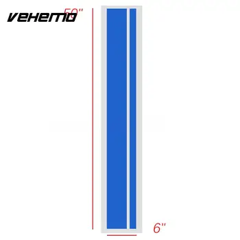 

Vehemo HOOD 6"X 50" Car Decals Car Sticker Door Car Hood Stripe Paint Protection Stripe HIGH GLOSS Side Mirror