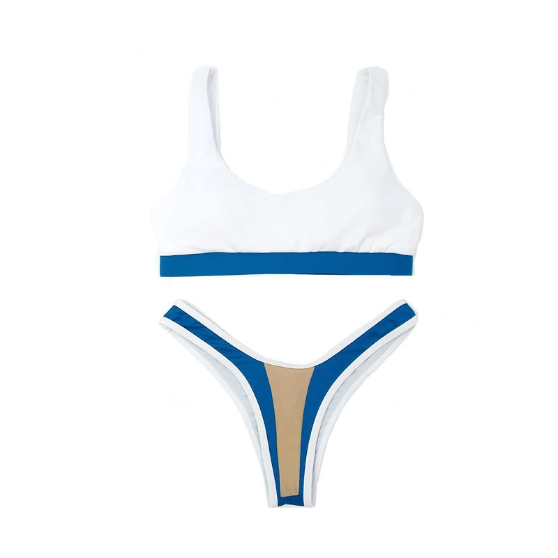 

Bikini 2019 New Arrival Beachwear Padded Color Patchwork Low Waist Swimsuit Brazilian Biquini Summer Sexy Swimwear Women