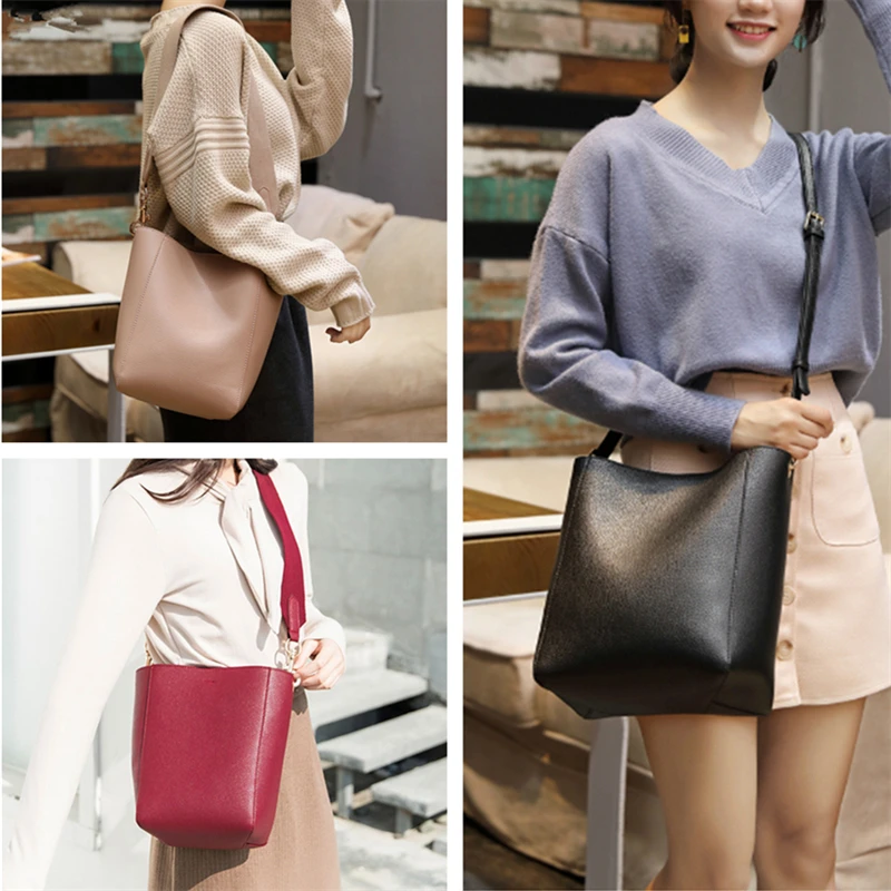 Burminsa النساء دلو أكياس الكورية لطيف مركب أكياس عالية الجودة السببية بو الجلود الكتف Crossbody أكياس اثنين من الأشرطة 2019 Burminsa النساء دلو أكياس الكورية لطيف مركب أكياس عالية الجودة السببية بو الجلود الكتف Crossbody أكياس اثنين من الأشرطة 2019