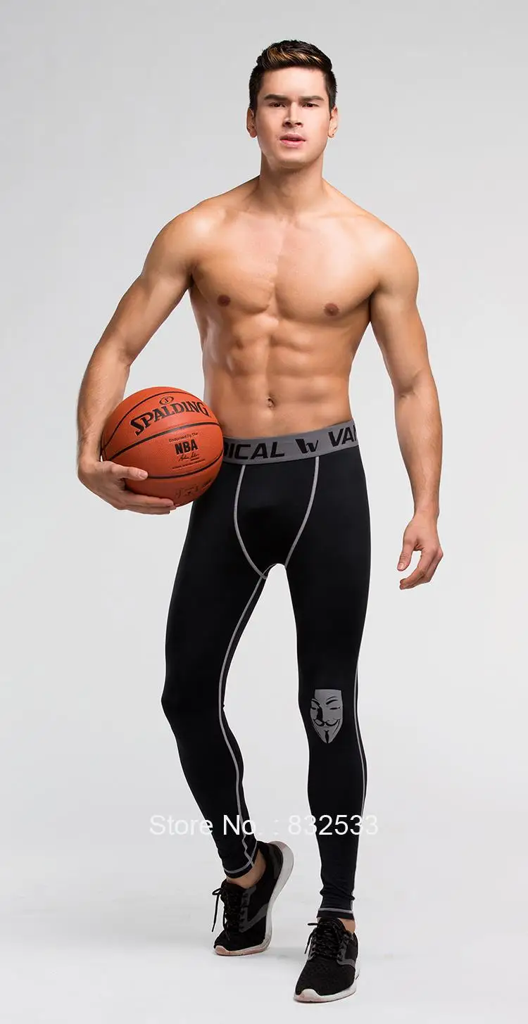 Мужские компрессионные штаны для бега, спортивные штаны для бега, трико для баскетбола, гимнастики, фитнеса, обтягивающие леггинсы, длинные брюки