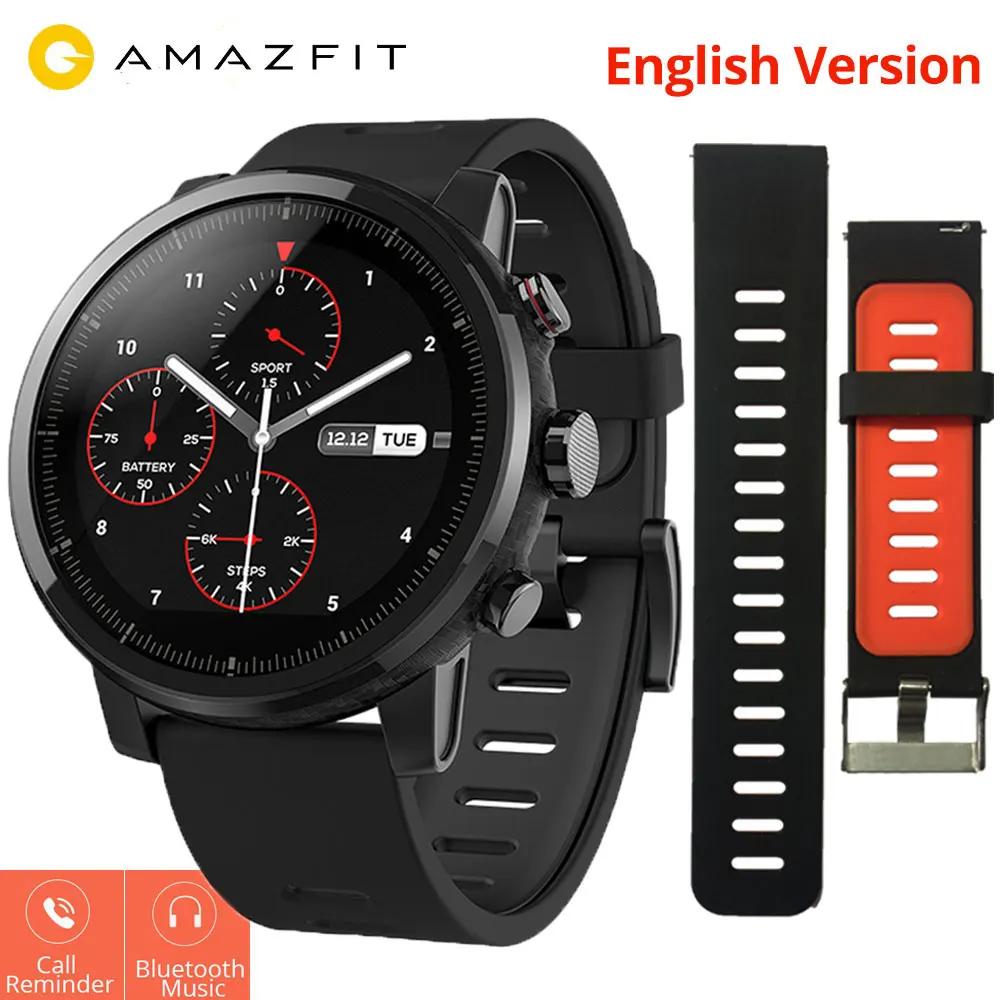Купон Смарт часы Xiaomi Amazfit Stratos 2 GPS [ Русский язык ] Умные Доставка со склада России