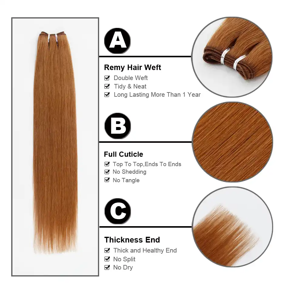 Forever Hair 100g Pc Remy Human Hair Weft Dark Brown European