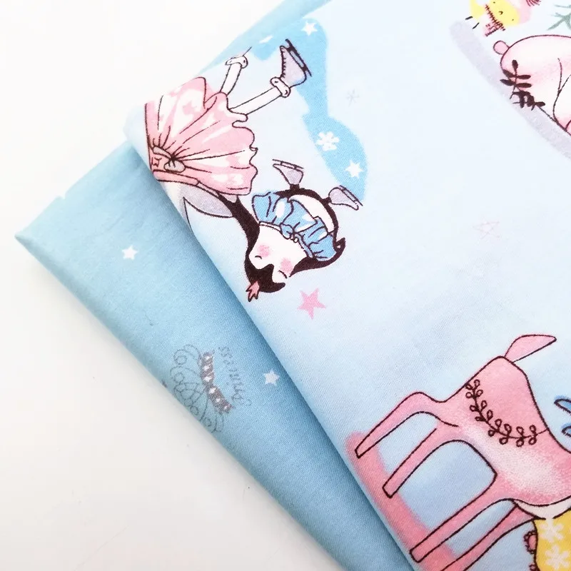 

Blue Series Cotton Twill DIY Patchwork Fabric Woven Breathable Handmade Quilting Home Textile Bedding Wall Cover For Kids&Child