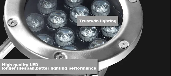 Aquarium LED RGB high lumen flood light  IP68 30 degree pond lamp 3W 6W 9W 12W 15W 18W 24W 36W Fish Tank Underwater Spot Light underwater solar lights