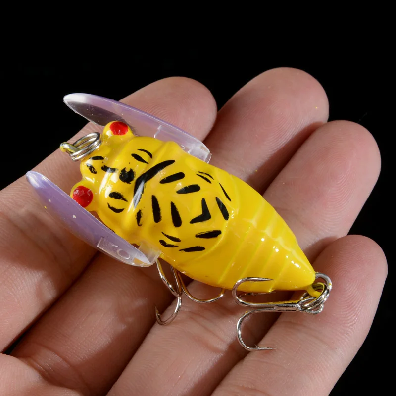 Новинка 5 шт./лот жесткая пластиковая Цикада рыболовные приманки трехмерные