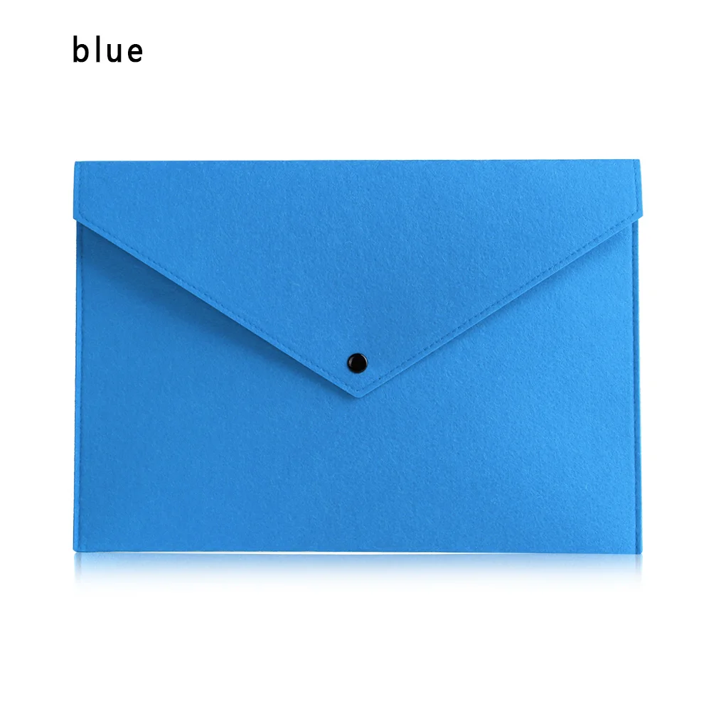 8 цветов Простой большой емкости мешок для документов pad Бизнес Портфель папки для файлов химический Войлок подачи продуктов - Цвет: blue