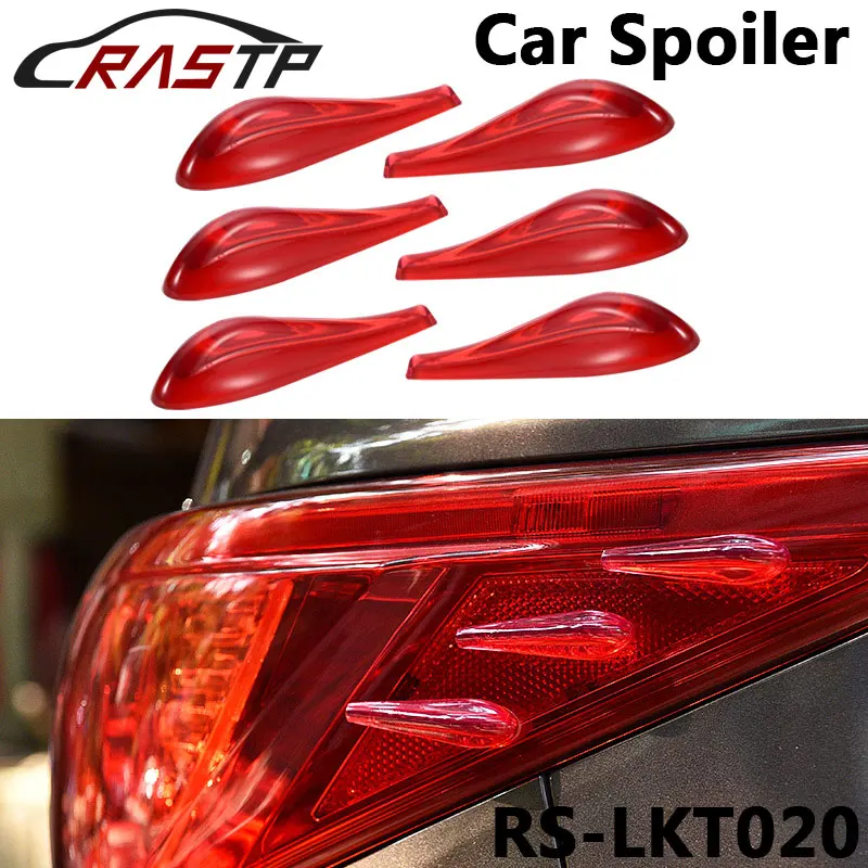 

RASTP Free Shipping Car Spoiler Rubber Sticker Taillight Decorate Airflow 3D Sticker Universal For Any Car RS-LKT020
