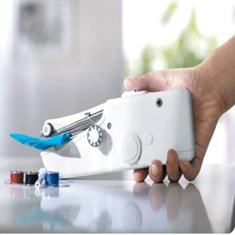 Portable mini electric handheld sewing machine battery powered home