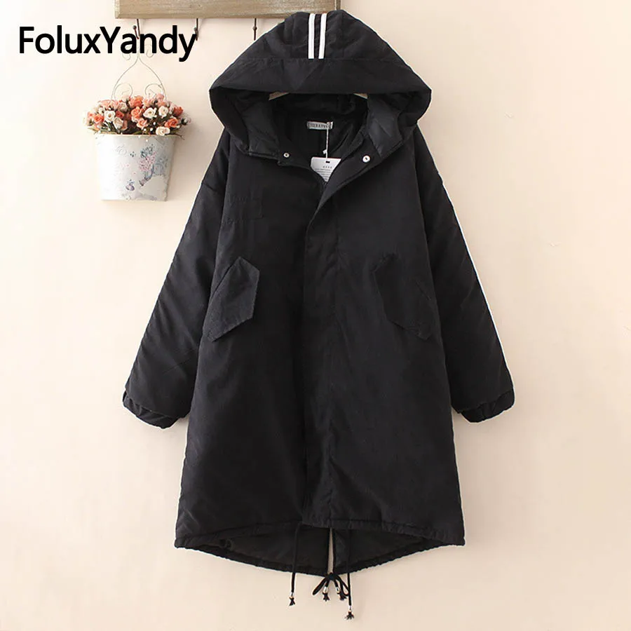 Striped Hooded Parka Women Winter Coats Casual Loose Warm Thick Long Parkas Plus Size 3XL 4XL Outerwear SWM1135 Striped Hooded Parka Women Winter Coats Casual Loose Warm Thick Long Parkas Plus Size 3XL 4XL Outerwear SWM1135