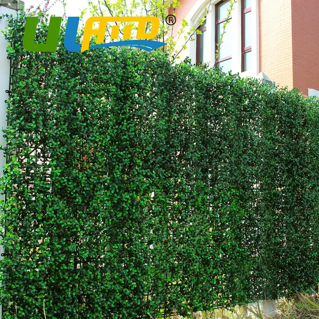 Uland UV Plastic Boxwood Fencing 48pcs 25x25cm Artificial