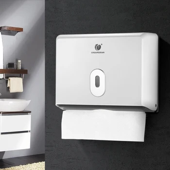

2019 Bathroom Waterproof Tissue Box Bath Toilet Paper Holder Wall Mounted Paper Storage Box for Multifold Paper Towels