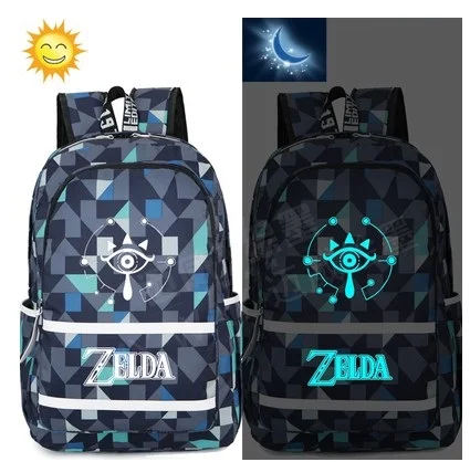 

Anime The Legend of Zelda Backpack Breath of the wild Eye casual Canvas Student Luminous Schoolbag Unisex Travel Bags