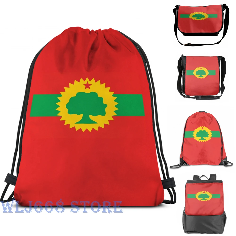 

Funny graphic print shoulder Bags women Flag of the Oromo People (Oromoo) Single shoulder backpack travel for men Gym Bag