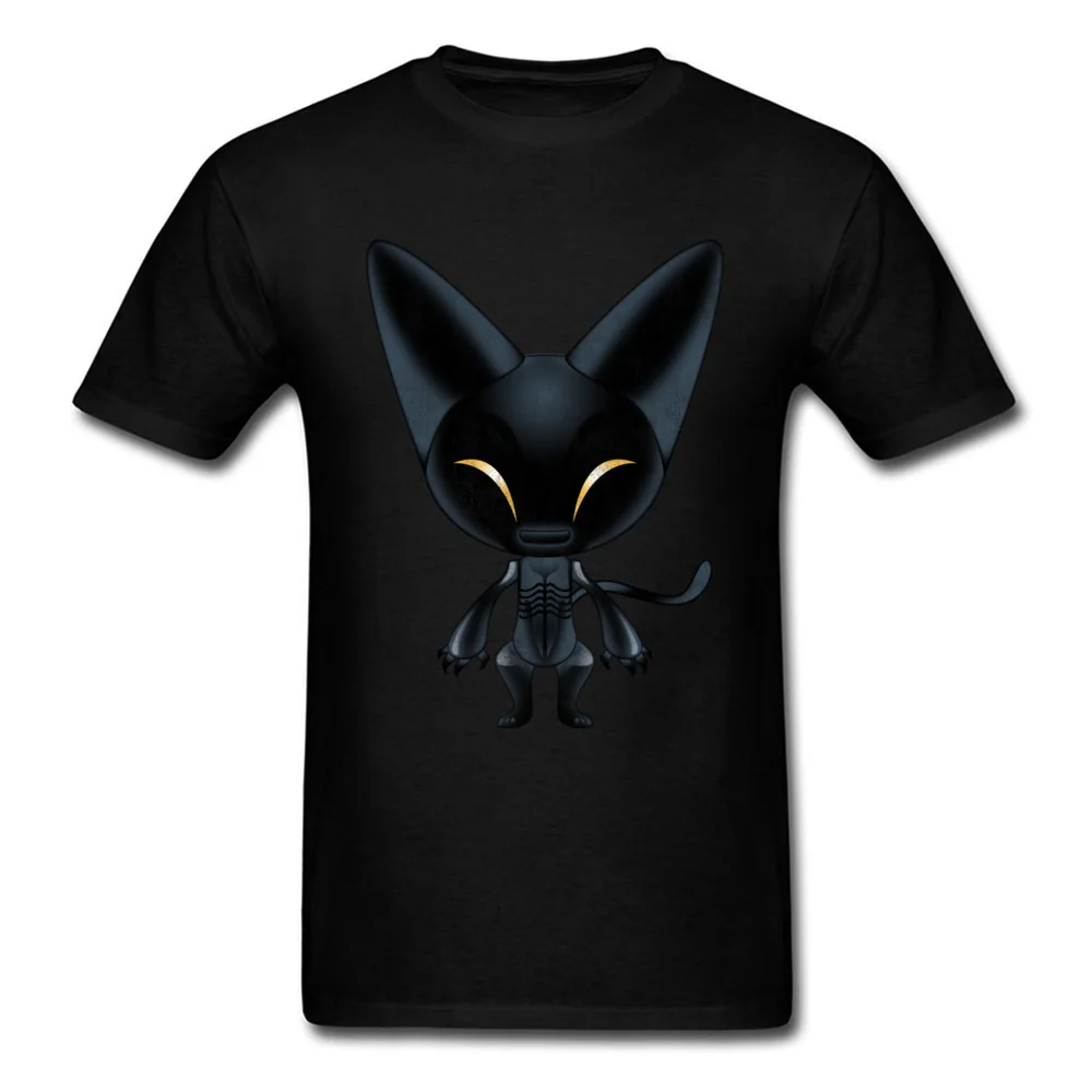 HW Cat Black Birthday Summer Pure Cotton Round Collar Boy Tops & Tees Crazy Sweatshirts Coupons Short Sleeve T-Shirt HW Cat Black black
