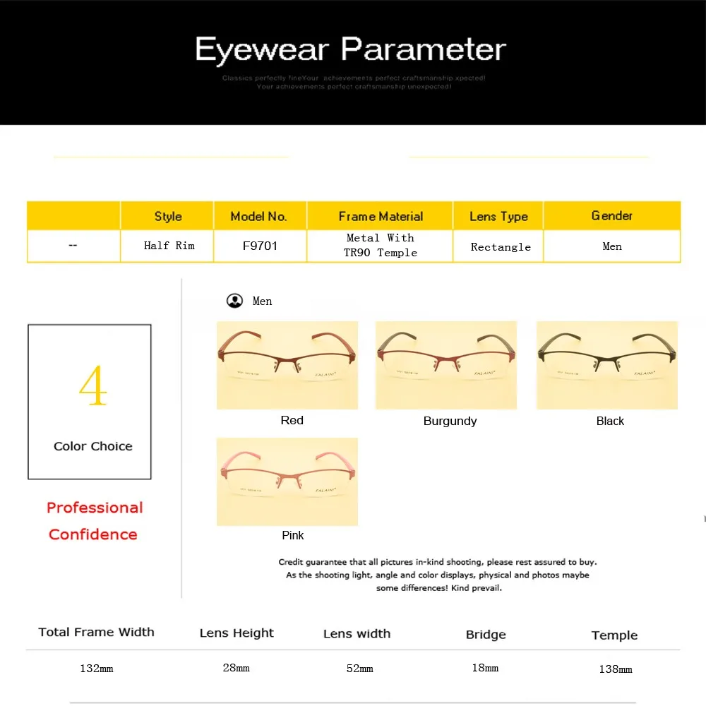 TR90 очки, очки с полуоправой, металлические оптические оправы для женщин, подходят для близорукости, очки для мужчин, лучше себя F9701