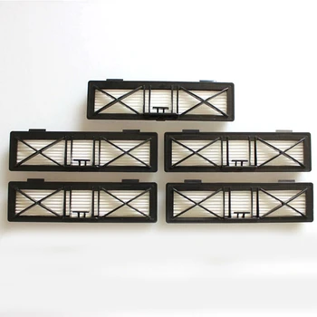 

-5X Hepa Filter + 5X Side Brushes Replacement For Neato Botvac Connected D Series