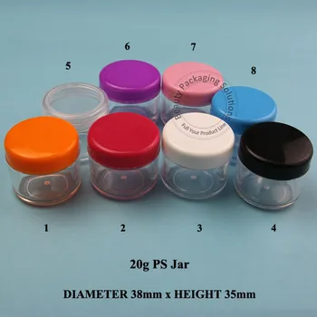 

50pcs/Lot Promotion 20g PP Cream Jar Women Cosmetic 20ml Container Small Packaging Refillable Empty Facial Cream Pot White Lid